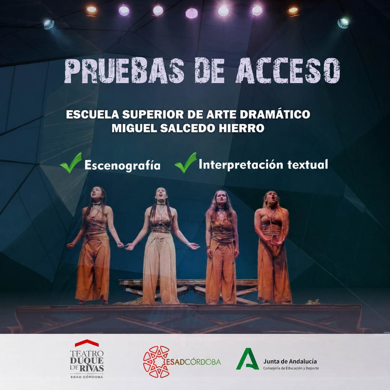 Cartel de Pruebas de Acceso curso 2026-2027, ESAD Córdoba