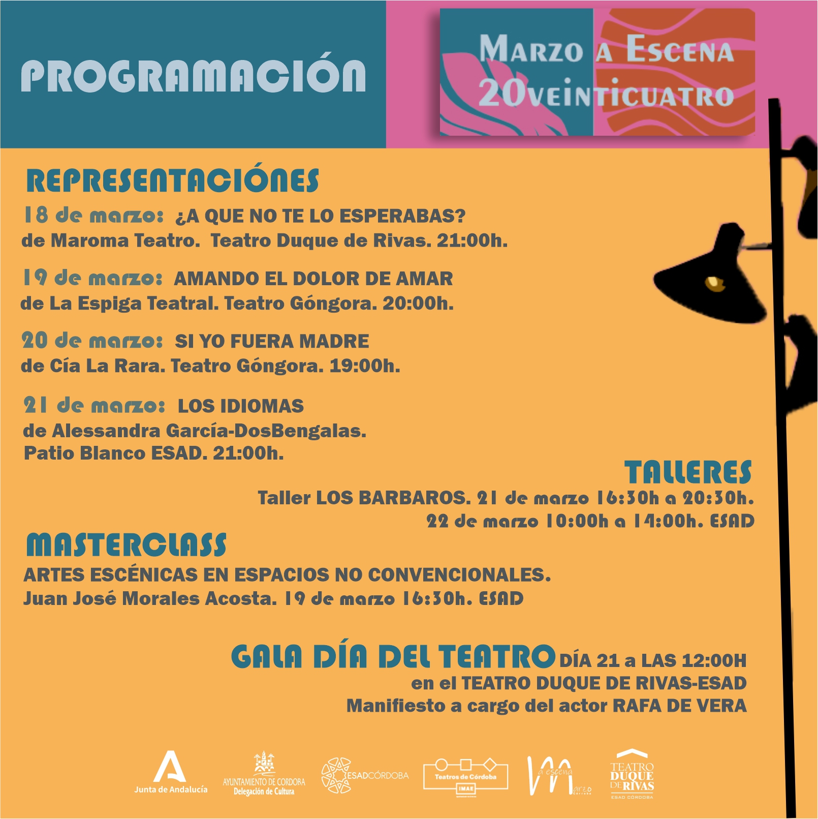 Programación de Marzo a Escena 20veinticuatro