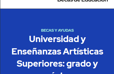 Las becas para Enseñanzas Artísticas Superiores ya están equiparadas a las universitarias