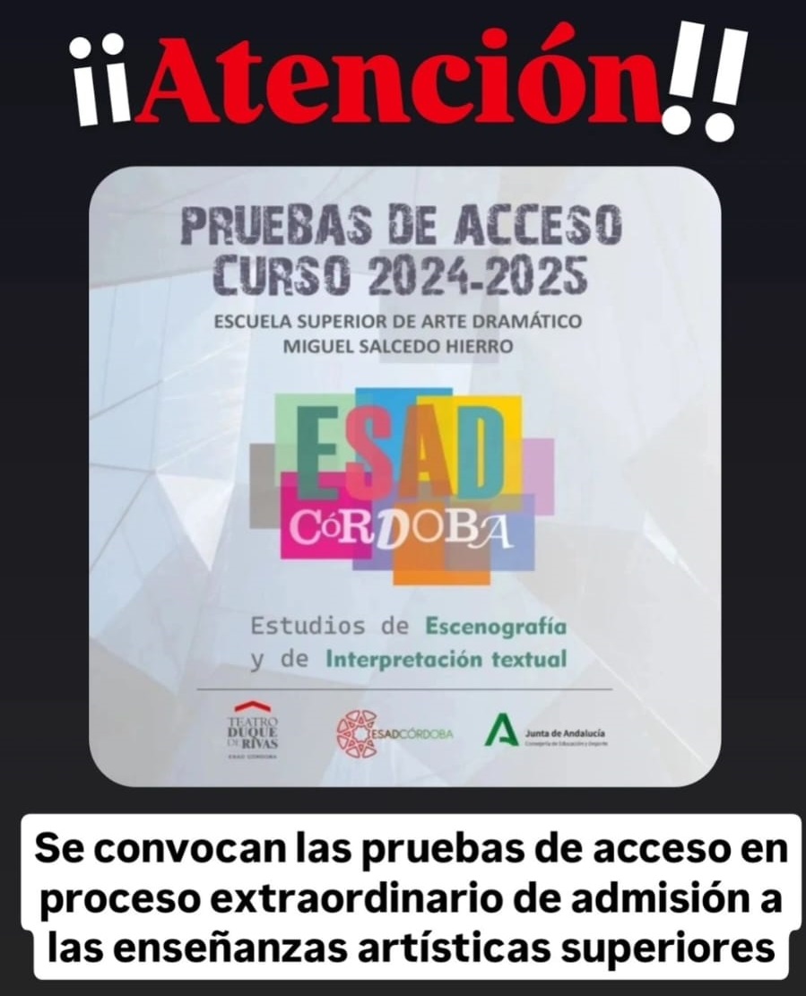 Imagen de portada para las pruebas de acceso extraordinarias del curso 2024-2025. Plazo 26 y 27 de Septiembre.